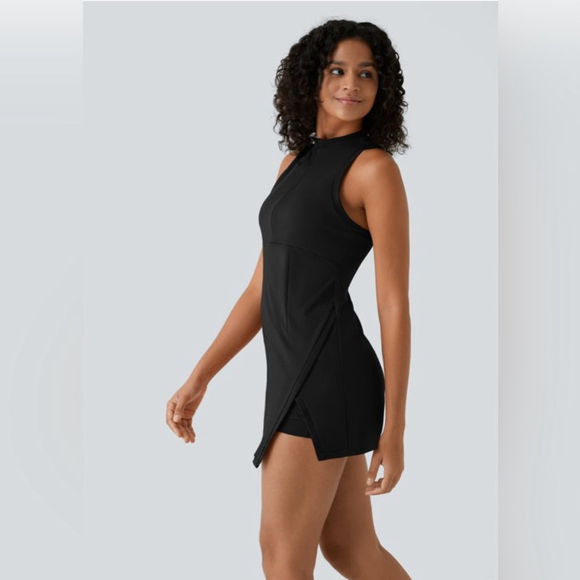 HALARA Dresses & Skirts - Halara Zipper RacerPocket Mini Tennis Active Dress Size Small NWT